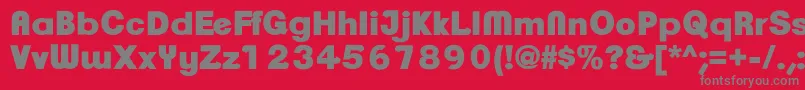ClementepdaqUltrabold Font – Gray Fonts on Red Background