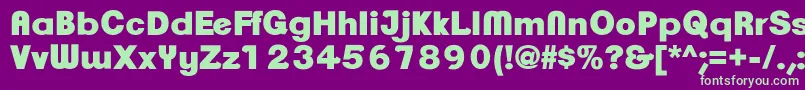 ClementepdaqUltrabold-fontti – vihreät fontit violetilla taustalla
