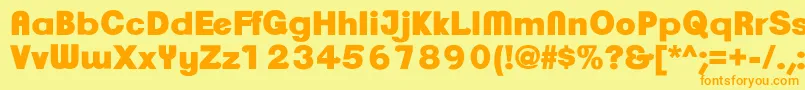 ClementepdaqUltrabold Font – Orange Fonts on Yellow Background