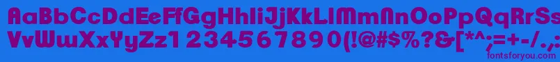 Шрифт ClementepdaqUltrabold – фиолетовые шрифты на синем фоне
