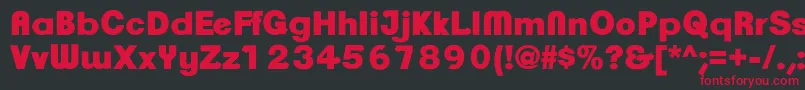 ClementepdaqUltrabold Font – Red Fonts on Black Background
