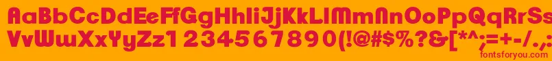ClementepdaqUltrabold Font – Red Fonts on Orange Background