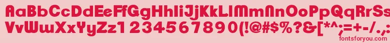 ClementepdaqUltrabold-Schriftart – Rote Schriften auf rosa Hintergrund