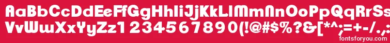 フォントClementepdaqUltrabold – 赤い背景に白い文字