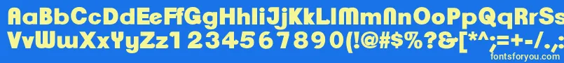 ClementepdaqUltrabold Font – Yellow Fonts on Blue Background