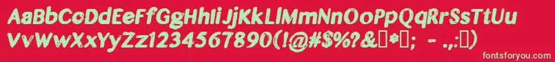 CflegendsofthefallRegular Font – Green Fonts on Red Background