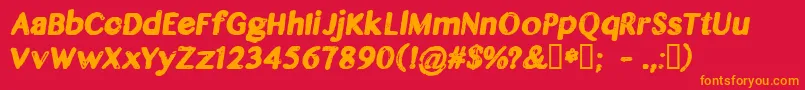 CflegendsofthefallRegular Font – Orange Fonts on Red Background