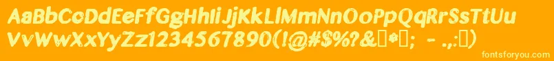 CflegendsofthefallRegular Font – Yellow Fonts on Orange Background
