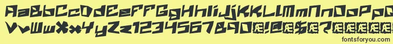 ZenithBrk Font – Black Fonts on Yellow Background