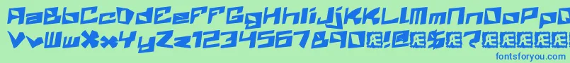 ZenithBrk Font – Blue Fonts on Green Background