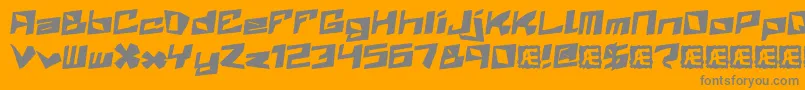 ZenithBrk-Schriftart – Graue Schriften auf orangefarbenem Hintergrund