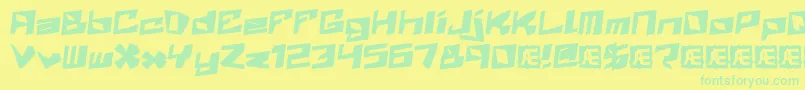 ZenithBrk Font – Green Fonts on Yellow Background