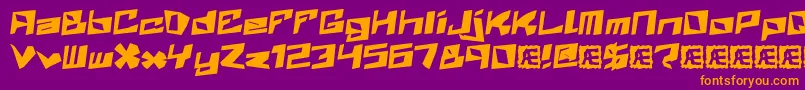 ZenithBrk Font – Orange Fonts on Purple Background