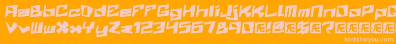 ZenithBrk Font – Pink Fonts on Orange Background