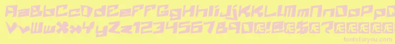 ZenithBrk Font – Pink Fonts on Yellow Background