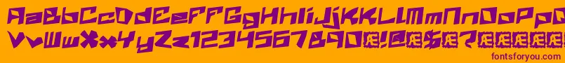 ZenithBrk Font – Purple Fonts on Orange Background