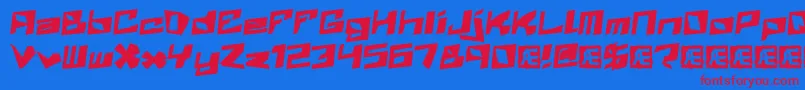 ZenithBrk Font – Red Fonts on Blue Background