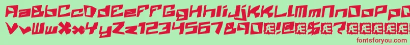 ZenithBrk Font – Red Fonts on Green Background