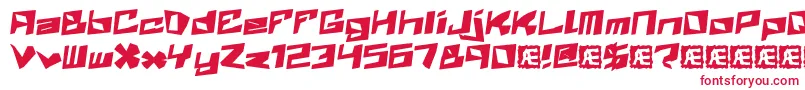 フォントZenithBrk – 赤い文字