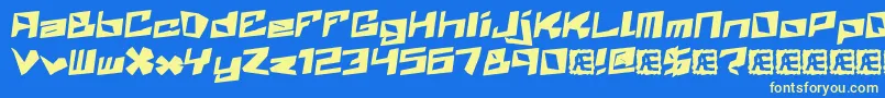 ZenithBrk Font – Yellow Fonts on Blue Background