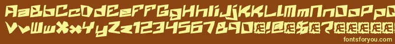 ZenithBrk Font – Yellow Fonts on Brown Background