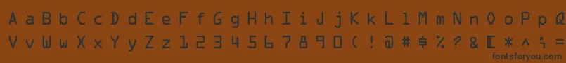 Шрифт MicroscanA – чёрные шрифты на коричневом фоне