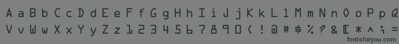 MicroscanA Font – Black Fonts on Gray Background