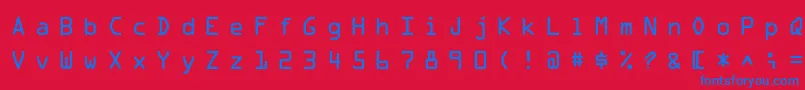 Шрифт MicroscanA – синие шрифты на красном фоне