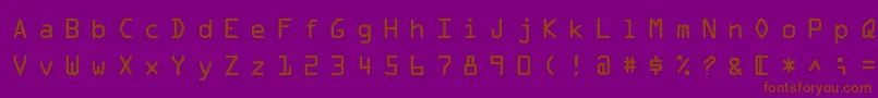 Шрифт MicroscanA – коричневые шрифты на фиолетовом фоне