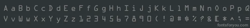 フォントMicroscanA – 黒い背景に灰色の文字