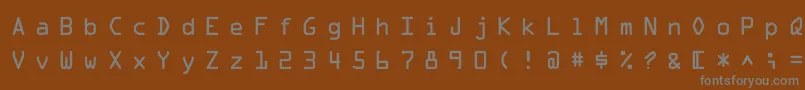 Шрифт MicroscanA – серые шрифты на коричневом фоне