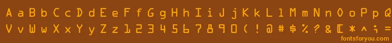 Шрифт MicroscanA – оранжевые шрифты на коричневом фоне