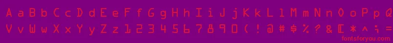 Fonte MicroscanA – fontes vermelhas em um fundo violeta