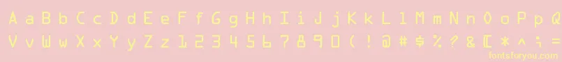 MicroscanA Font – Yellow Fonts on Pink Background