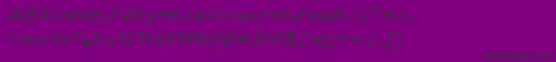 NicolasRoseScript-Schriftart – Schwarze Schriften auf violettem Hintergrund