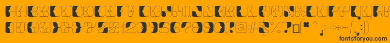 Anitta Font – Black Fonts on Orange Background