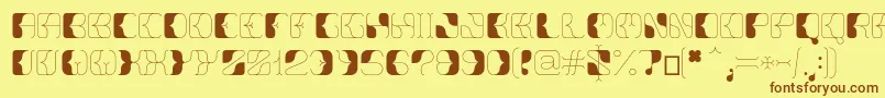 Anitta Font – Brown Fonts on Yellow Background