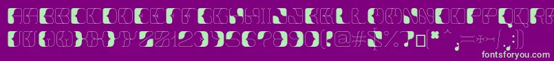 Anitta Font – Green Fonts on Purple Background