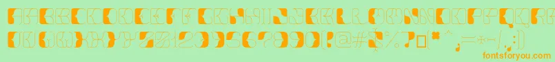 Anitta Font – Orange Fonts on Green Background