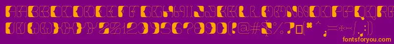 Anitta Font – Orange Fonts on Purple Background