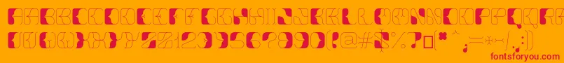 Anitta Font – Red Fonts on Orange Background