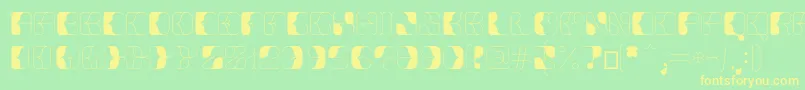 Anitta Font – Yellow Fonts on Green Background