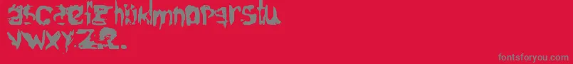 ElectricChair Font – Gray Fonts on Red Background