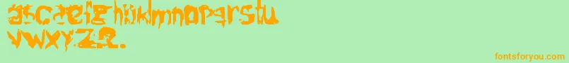 ElectricChair Font – Orange Fonts on Green Background