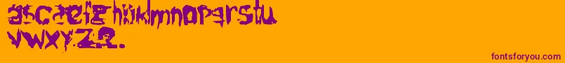 ElectricChair Font – Purple Fonts on Orange Background