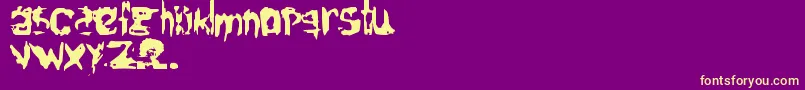 ElectricChair Font – Yellow Fonts on Purple Background