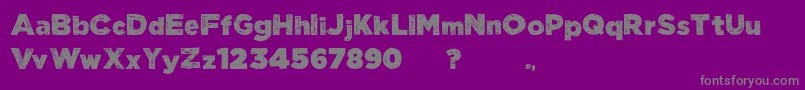 フォントManhattanHandBold – 紫の背景に灰色の文字