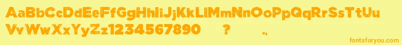fuente ManhattanHandBold – Fuentes Naranjas Sobre Fondo Amarillo