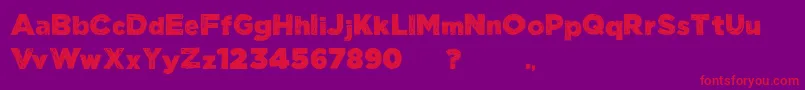 ManhattanHandBold Font – Red Fonts on Purple Background