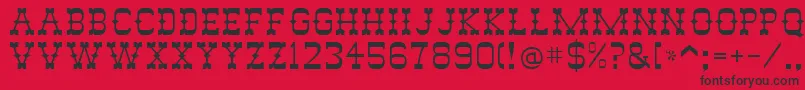 AbananRegular Font – Black Fonts on Red Background